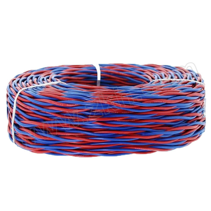 LDX CABLE/绿灯行电缆 铜芯聚氯乙烯绝缘绞型连接用耐火软电缆 NH-RVS-300/300V-2×2.5 红色+蓝色 1米