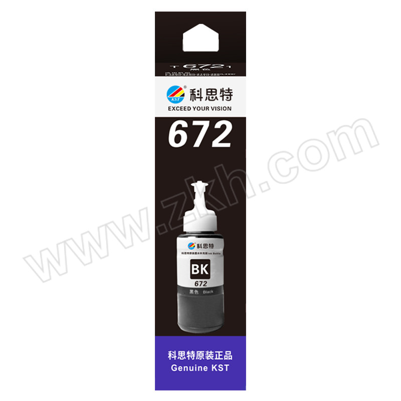 KST/科思特 墨水 6721 BK 70mL 黑色 适用爱普生EPSON L360 L310 L380 L383 L130 L1300 L566 M101 L551墨仓式打印机 1支
