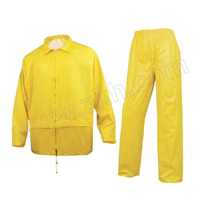 DELTA/代尔塔 EN400分体式涤纶雨衣套装 407003 2XL 黄色(JA) 1件