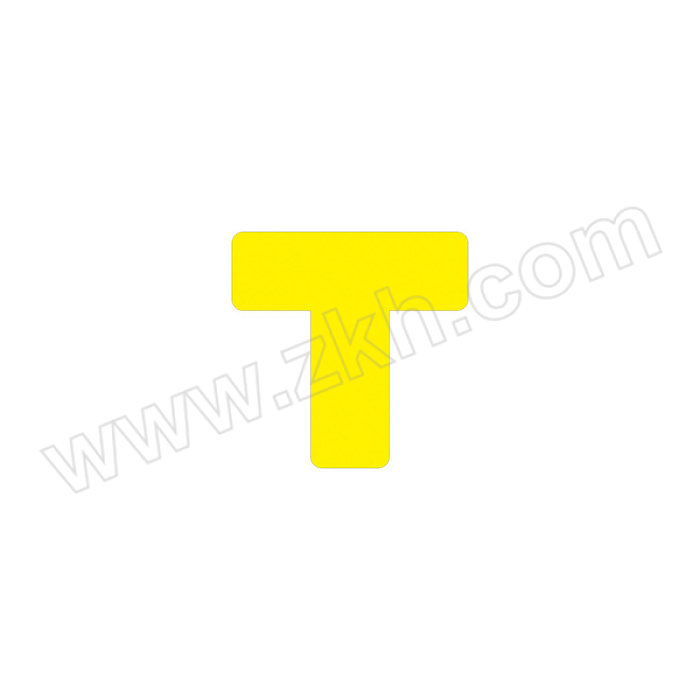 YUETONG/月桐 T型5S管理定位贴 YT-5SY3 0.45×10×30mm 黄色 100个 1包