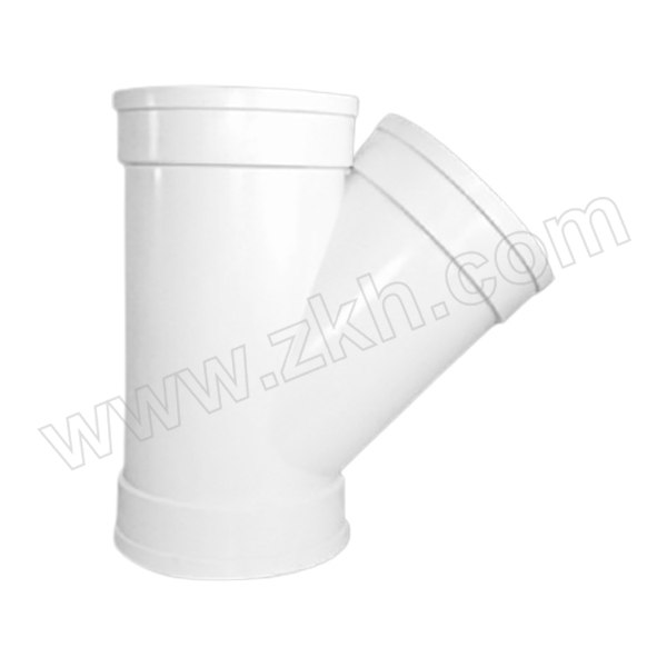 JUNTIAN/钧天 PVC-U排水45°异径斜三通 dn315×200 白色 1个