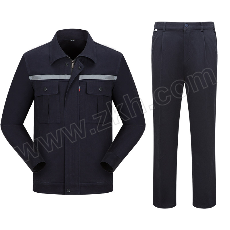 HONGANTU/宏安途 全棉工作服套装 CM-CQ07 165码 藏蓝色 含上衣×1+裤子×1 1套