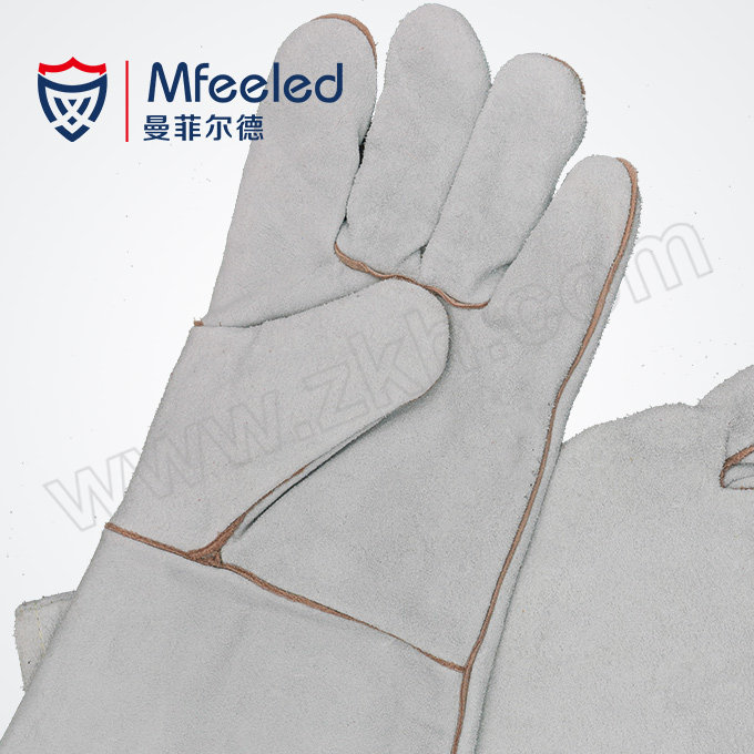 MFEELED/曼菲尔德 牛皮防护电焊手套 MS5-1 均码 长33cm 1副