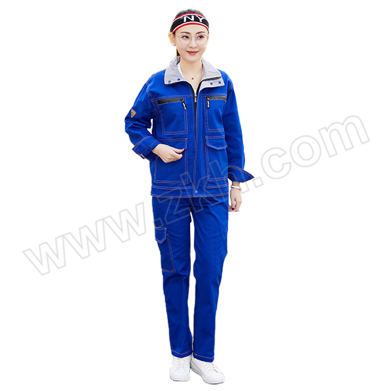HONGANTU/宏安途 全棉工作服套装 CM-CQ13 170码 宝蓝色 含上衣×1+裤子×1 1套