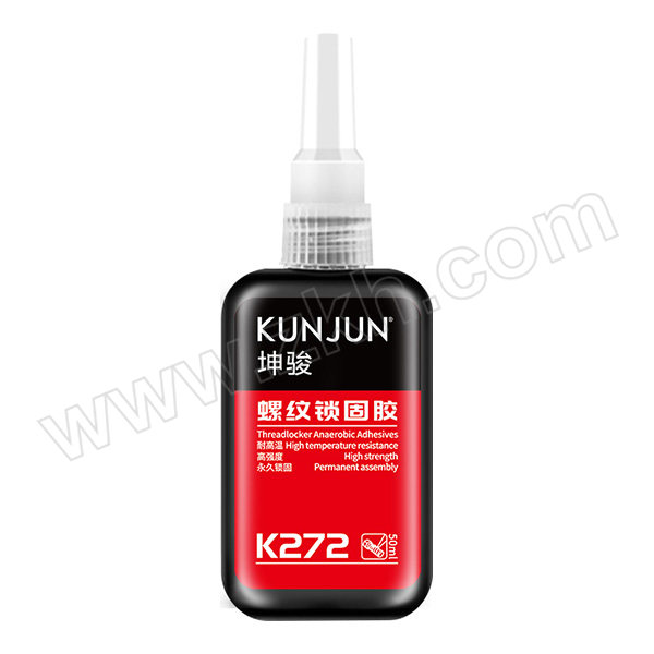 KUNJUN/坤骏 螺纹锁固胶 K272 红色 50mL 1瓶