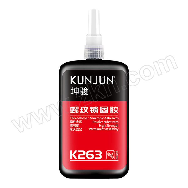 KUNJUN/坤骏 螺纹锁固胶 K263-红色 250mL 1瓶