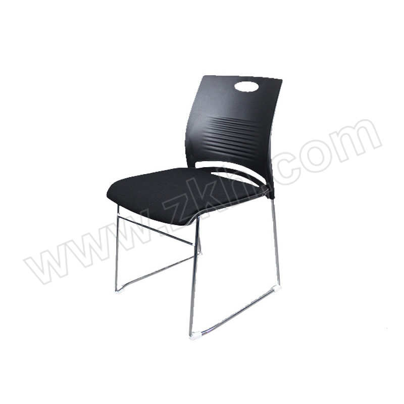FANJIA/繁佳 弓形会议室椅子 LWL-半包款黑背黑座 1张