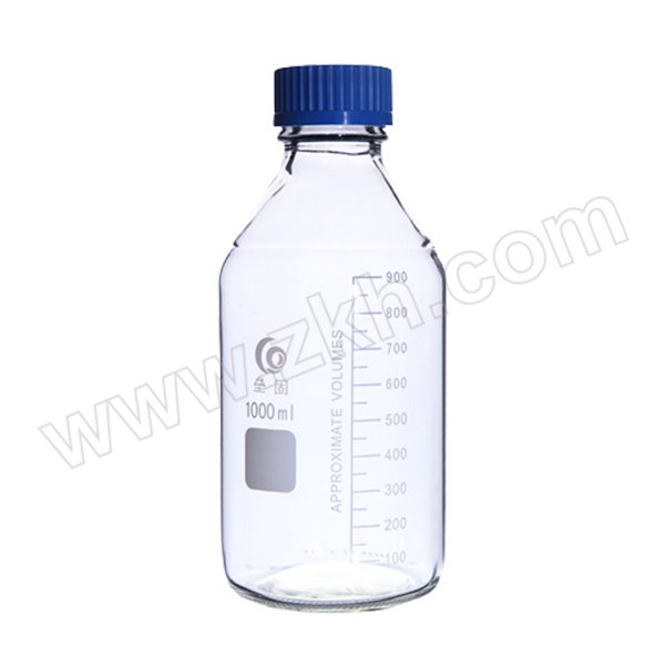 LEIGU/垒固 普通蓝盖瓶(丝口试剂瓶) B-W00324 1L 透明 玻璃 1个