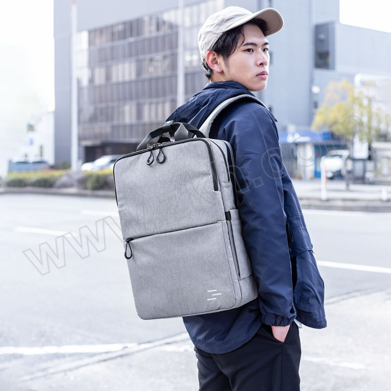 SANWA/山业 商务休闲立体双肩电脑包 BAG-BPC9GY 16" 灰色 1个