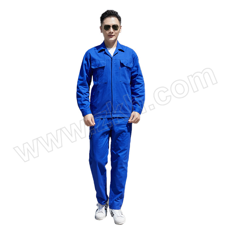 HONGANTU/宏安途 全棉工作服套装 CM-CQ15 170码 宝蓝色 含上衣×1+裤子×1 1套