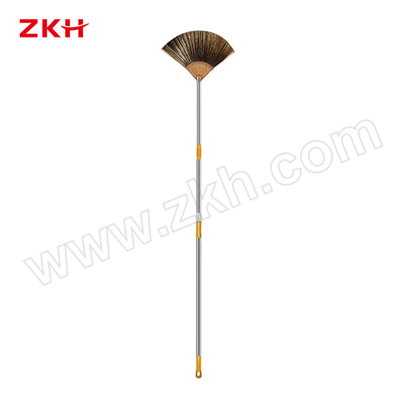 ZKH/震坤行 加长扇形天花扫 扫头+1.6m伸缩杆+87cm拼接杆 红色/古铜色 颜色随机 1套