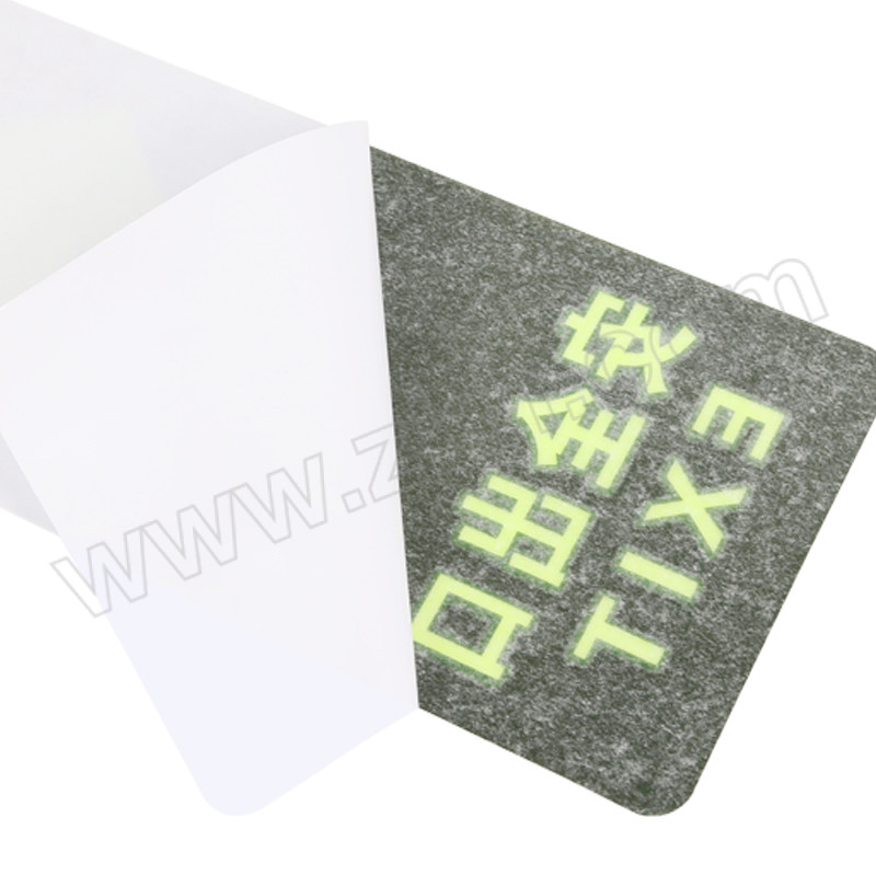 QUXING/趣行 安全出口直行消防标牌夜光地贴 夜光地贴 293×144mm 1片