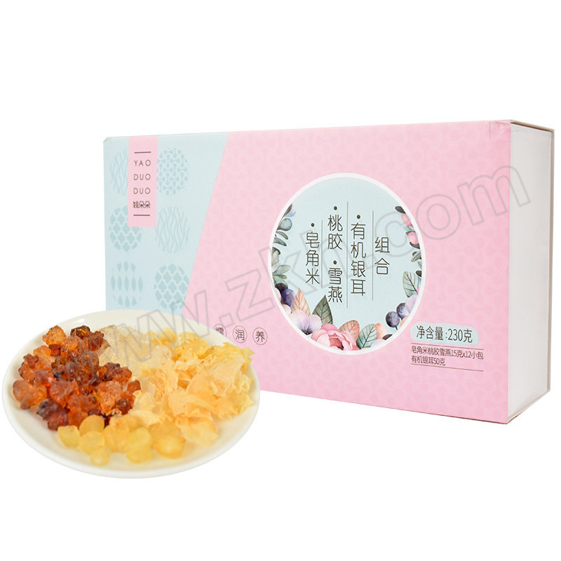 YAODUODUO/姚朵朵 有机银耳桃胶雪燕皂角米组合 230g 1盒