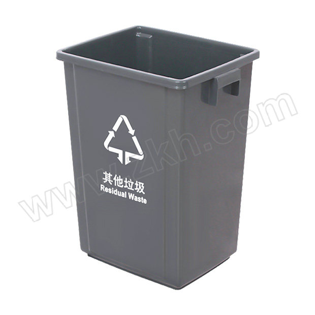 PAOLA/保拉 无盖系列分类垃圾桶 9359 60L 灰色 其他垃圾 1个