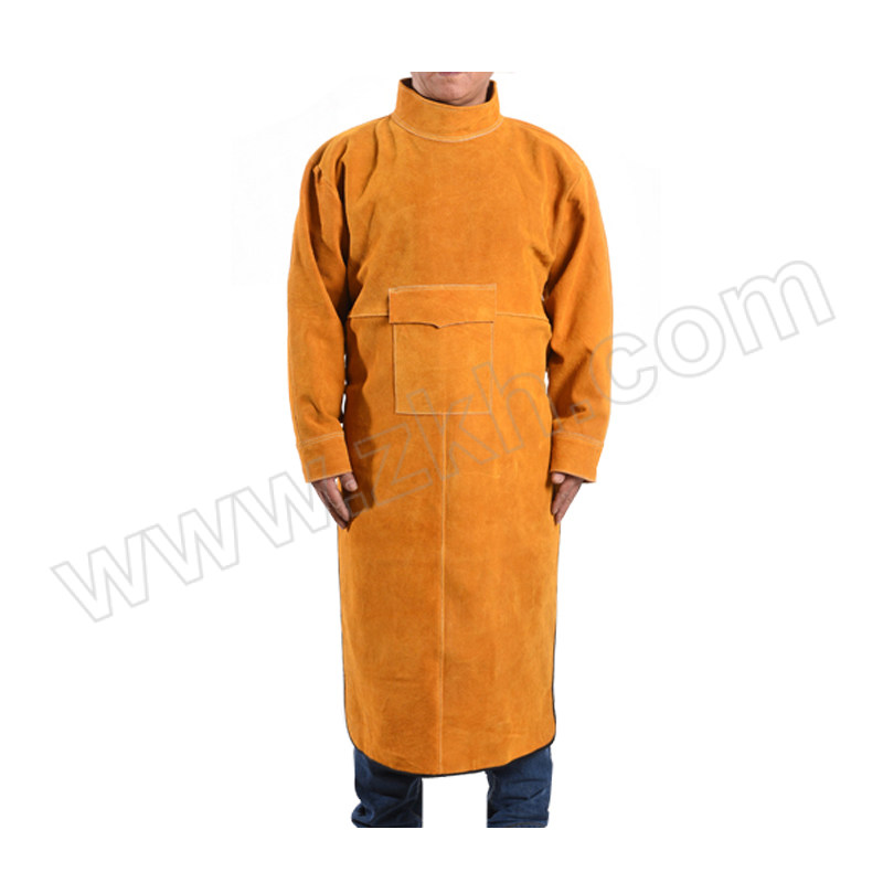 CNMF/谋福 耐高温隔热围裙防烫电焊服 加长款 2XL 黄色 1件