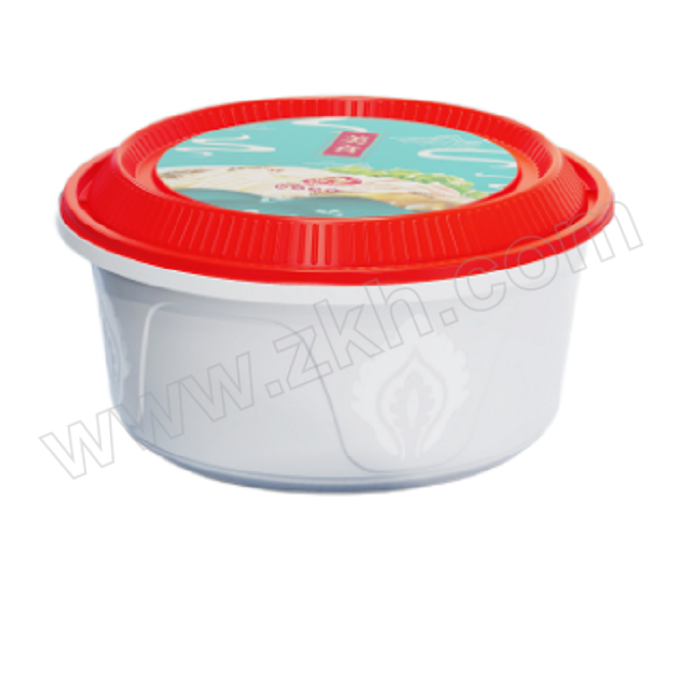SHANHEMEI/山盒美 定制款一次性餐盒 1.5L 白色底+红色盖 1箱