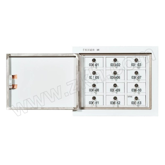 SHUANGXIN/双信 12格屏蔽柜壁挂 XX-PBG-03 尺寸399×540×241mm 灰白色 1台