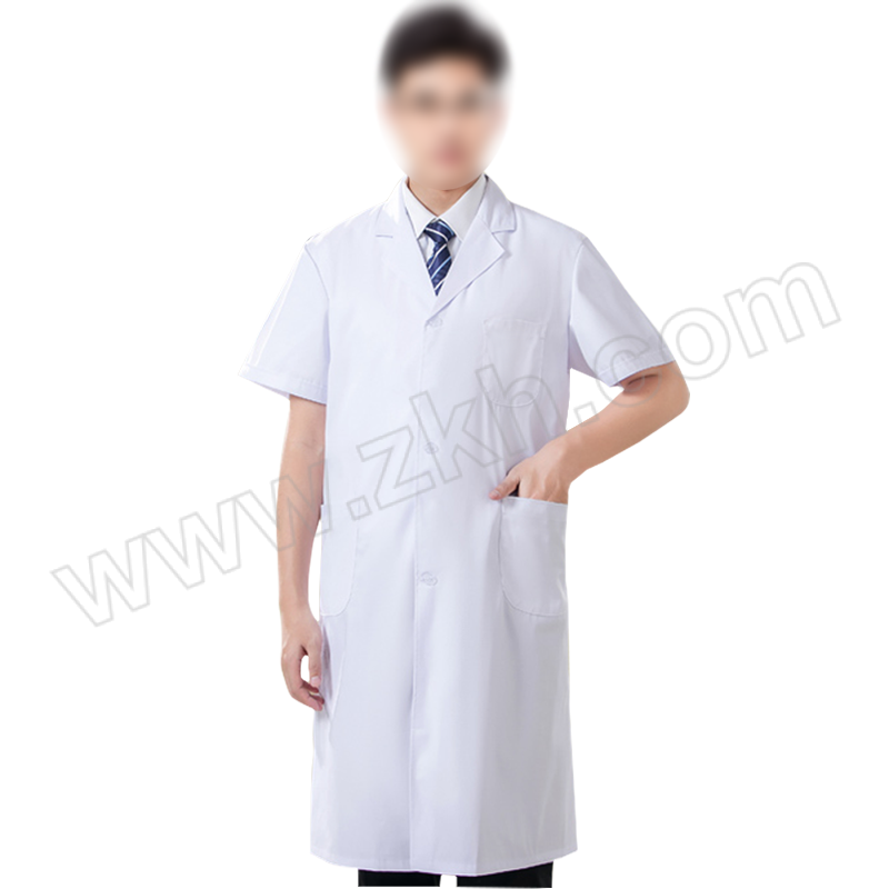 ZYE/者也 白大褂短袖经典款 20425-1 XL 白色 1件