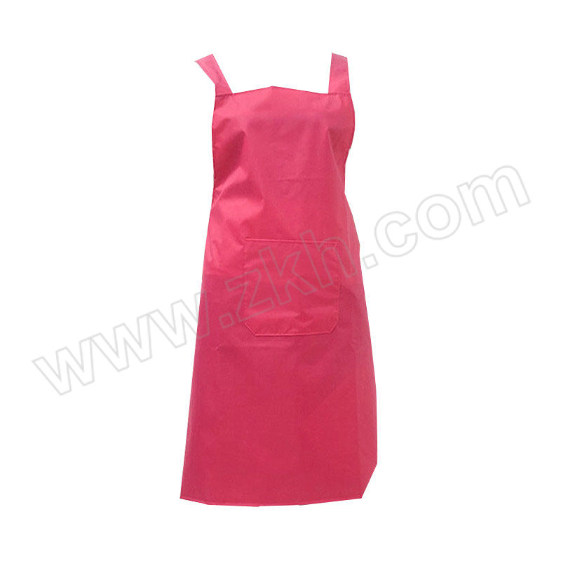 ZYE/者也 短款防水布双肩围裙 210525-1 均码 玫红色 1件
