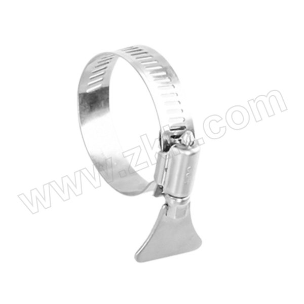 WJZX/五金专选 厂标 带手柄喉箍 不锈钢304 本色 带宽12mm 18~32mm 1个