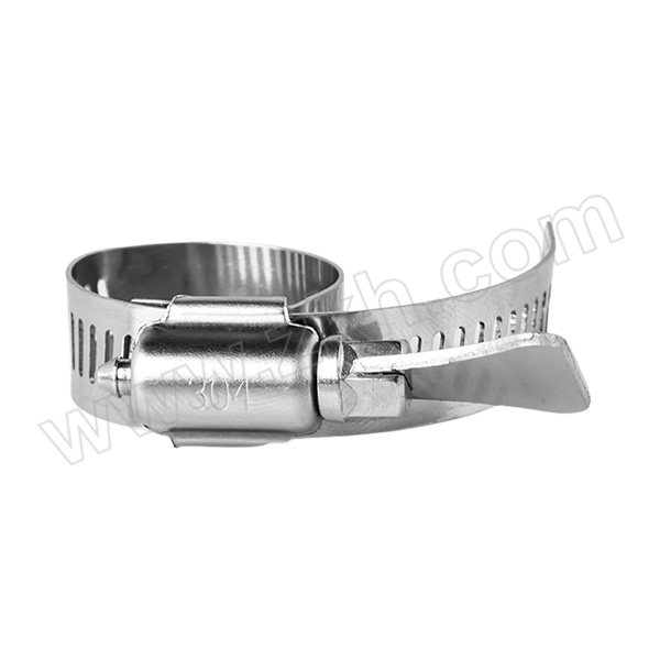 WJZX/五金专选 厂标 带手柄喉箍 不锈钢304 本色 带宽12mm 18~32mm 1个