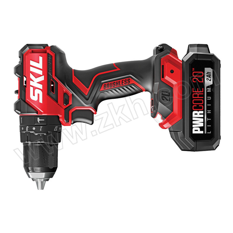 ZKH/震坤行 锂电充电式电钻 6294 联名品牌SKIL 双电20V/2.0Ah 无刷 最大夹头φ13mm 50N·m大扭矩  LED射灯 1把