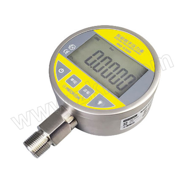 MEOKON/铭控 数字压力表 MD-S200 φ100mm/0~10MPa/NPT1/4/3节5号电池供电/精度0.4%FS/无输出 1只