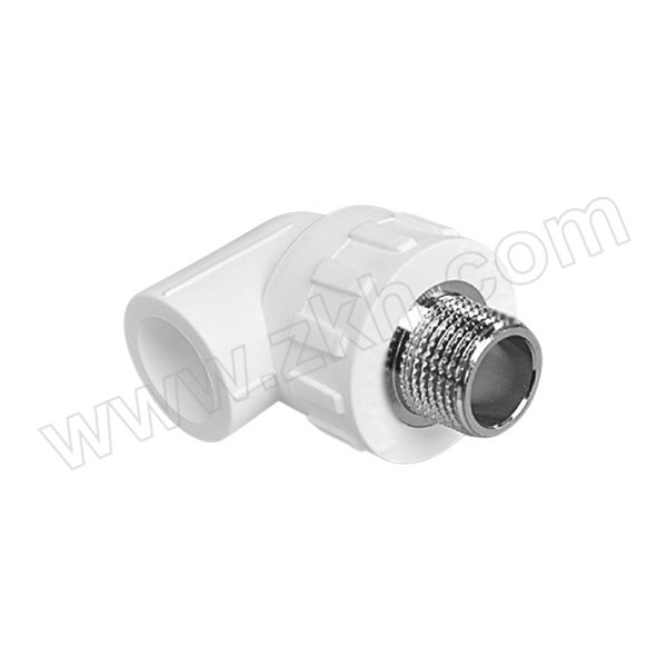 JUNTIAN/钧天 PPR外螺纹90°弯头 dn20×1/2" 白色 1个