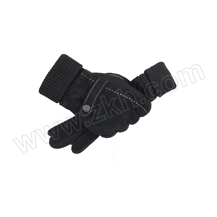 HSCOPE/豪思克普 猪皮线条款保暖手套 HSKP-ST-16 均码 黑色 1副