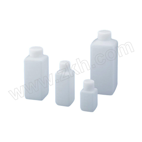 NIKKO 方形细口白色HDPE瓶(未灭菌) 15-4003-55 500mL 1个