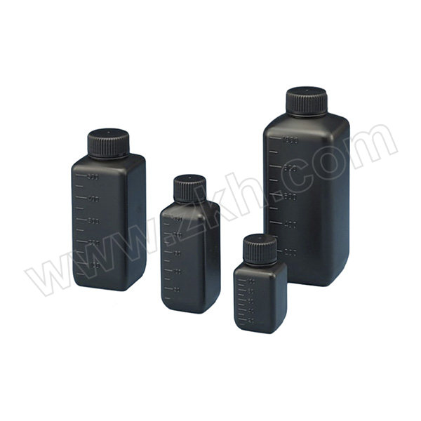 NIKKO 方形细口遮光HDPE瓶(已灭菌) 15-6301-55 100mL 1箱