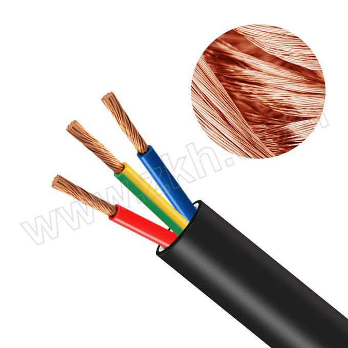 SYDL/沈阳电缆 ZR-YJVR-0.6/1kV-3×10 护套黑色 1米 铜芯交联聚氯乙烯绝缘聚氯乙烯护套软芯电缆