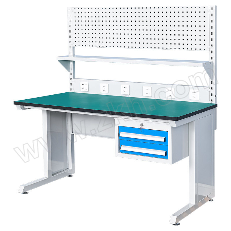 WTJG/蔚图京冠 防静电工作台吊二抽带挂板棚板 WA376 尺寸1500×790×1600mm 台面承载500kg 1台