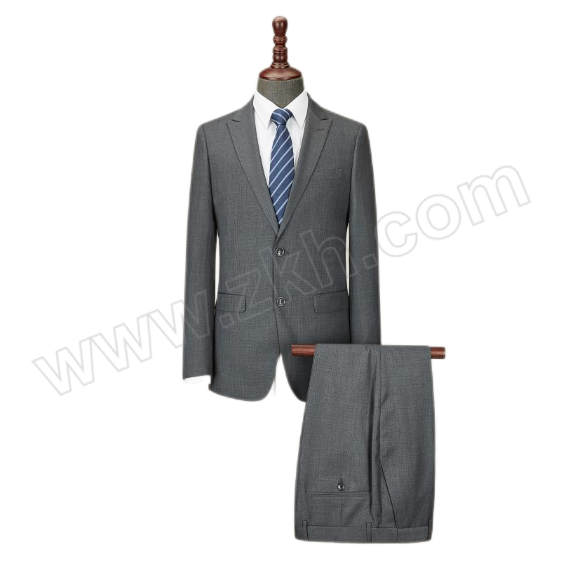 LZ/玲芝 男款仿毛西服套装 HY1015 44A 灰色 含上衣×1+裤子×1 不含领带 1套