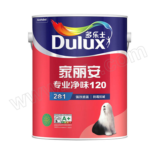 DULUX/多乐士 家丽安专业净味120二合一 A8666 5L 白色 可调色 1桶