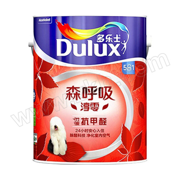 DULUX/多乐士 森呼吸淳零无添加竹炭抗甲醛五合一 A8212 5L 白色 可调色 1桶