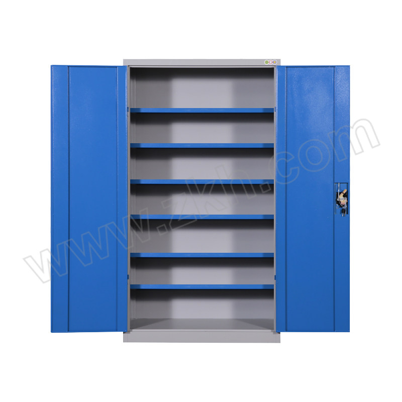 WTJG/蔚图京冠 双开门重型工具柜内含六层板 WA643 尺寸1000×500×1800mm 承载100kg 灰色+蓝色 1台