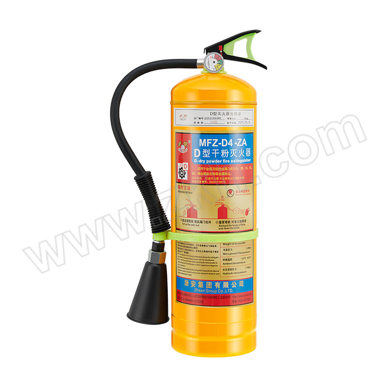 ZHEAN/浙安 手提式D类通用灭火器 MFZ-D4-ZA 容量4kg 1个