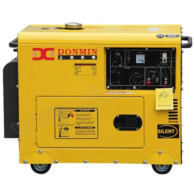 DONMIN/上海东明 低噪音柴油发电机 SD6500-1 单相 额定功率5kW 最大功率5.5kW 1台
