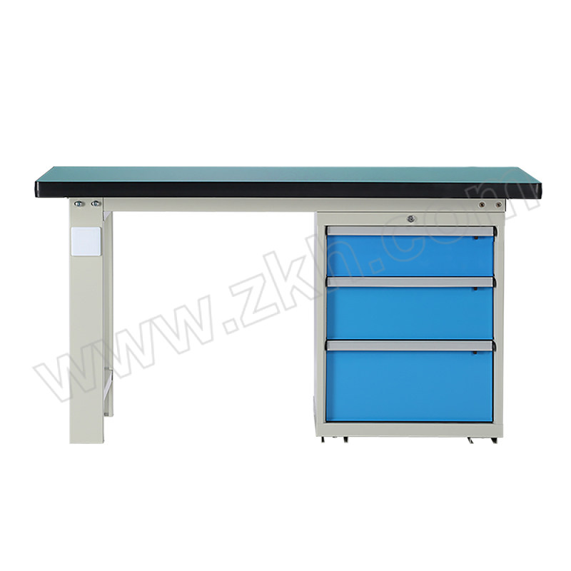 MKG/麦卡贡 边三抽重型工作台 K176B 尺寸1500×750×800mm 台面承载1000kg 灰白色 1台