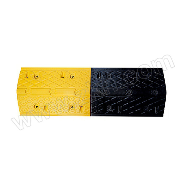 ZKH/震坤行 菱形橡胶减速带 SH-R02 黄色+黑色各1 单块尺寸500×350×50mm 共约13kg 1组