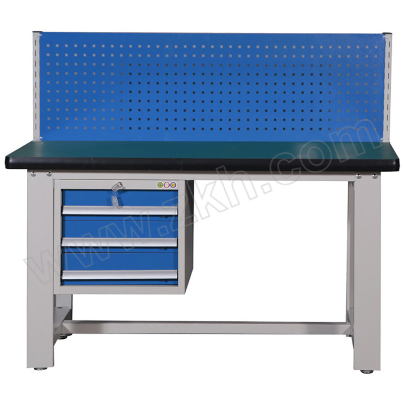 MKG/麦卡贡 重型防静电台面工作台吊三抽带单方孔挂板 K562A 尺寸2100×750×1250mm 台面承载1000kg 蓝色 1台