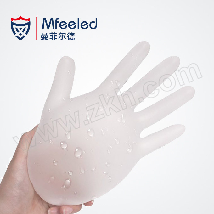 MFEELED/曼菲尔德 医用PVC检查手套 MS6-2 L 透明 100只 1盒