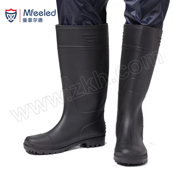 MFEELED/曼菲尔德 高筒防水雨靴 MX5-1 40码 黑色 1双