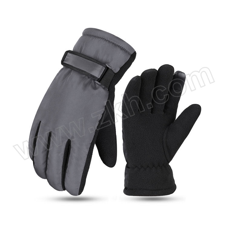 HSCOPE/豪思克普 魔术贴款女士保暖手套 HSKP-BST-B15 均码 灰色 1双