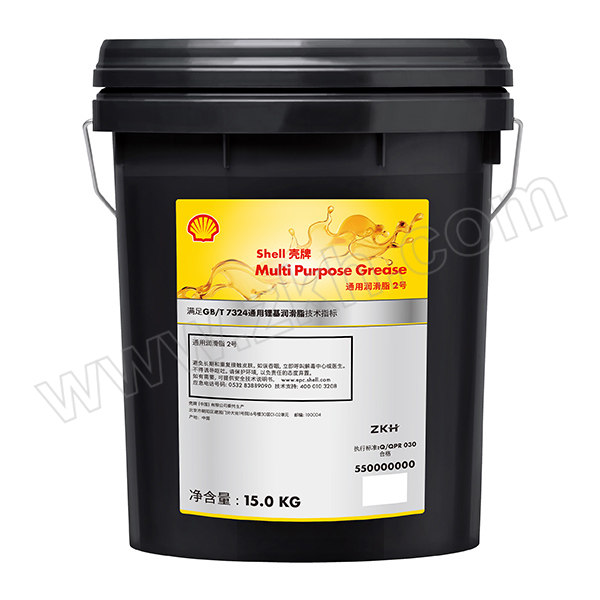 SHELL/壳牌 通用润滑脂 Multi-Purpose Grease 2号 15kg 1桶