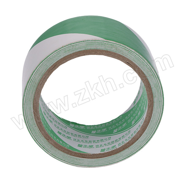 YONGLE/永乐 PVC标识警示胶带 JSH140-3 绿白 48mm×33m 1卷