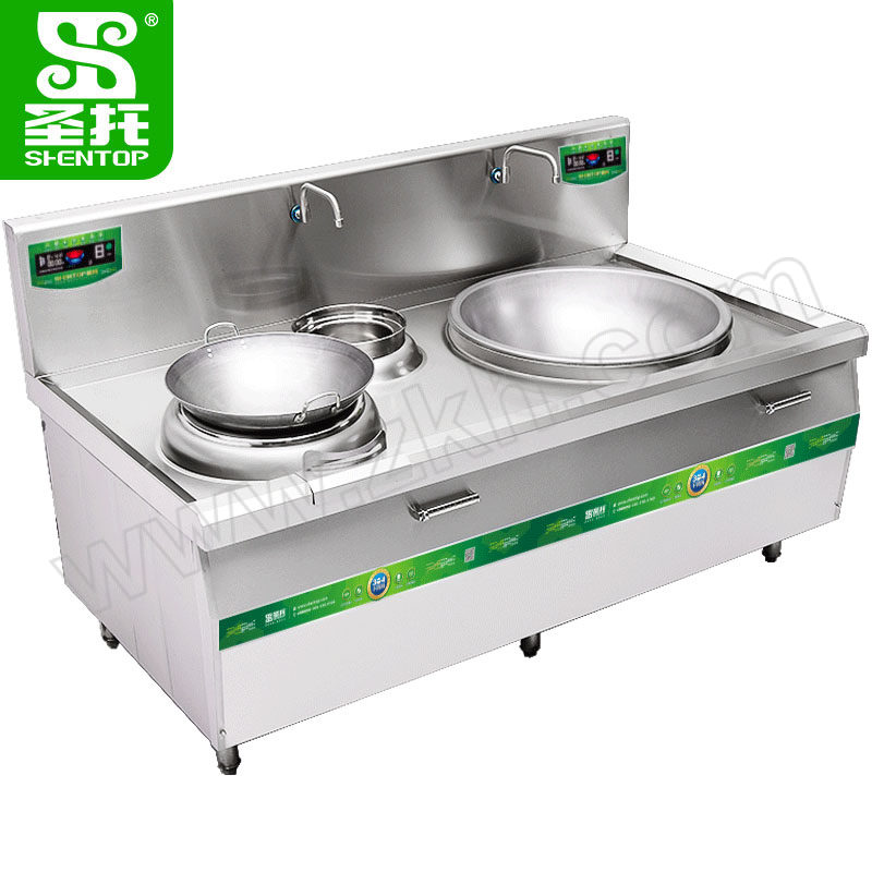 SHENTOP/圣托 15kW+30kW小炒加大炒组合灶 DCE28 尺寸2.2×1.3×1.2m 1台
