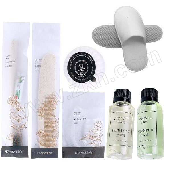 ZHENWN/真维妮 一次性酒店洗漱用品拉丝系列 7件套 1套