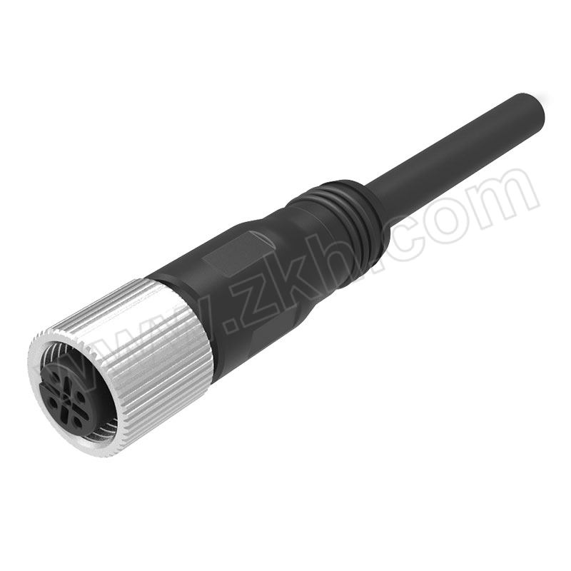 ZHAOLONG/兆龙 M12传感器电缆组件 ZL7403A344 M12A-5F TO OPEN-309-非屏蔽-0.34^2*5C 黑色 3m 1根